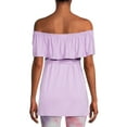 thumbnail image 3 of Oh! Mamma Maternity Women’s Off the Shoulder Top (Women's & Women's Plus), 3 of 6