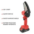 thumbnail image 4 of Electric Chain Saw Red Mini Handheld Rechargeable HighPower Outdoor Tree Felling Tool, 4 of 7