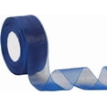 thumbnail image 1 of Cinta de organza azul transparente de 1,5 pulgadas, gasa, malla de tul, hilo de seda brillante, cintas decorativas a granel, 50 yardas, 1 of 9