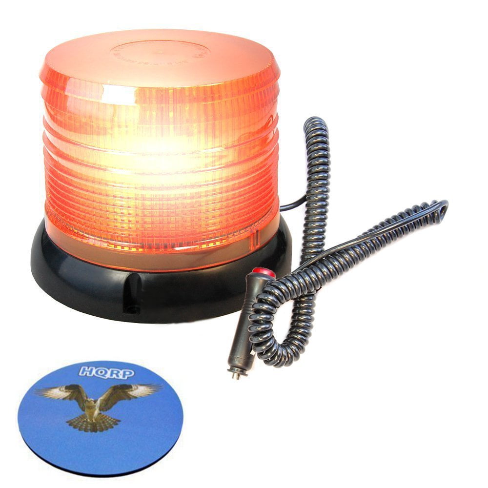 12v MAGNETIC AMBER REVOLVING FLASHING BEACON WARNING LIGHT recovery construction