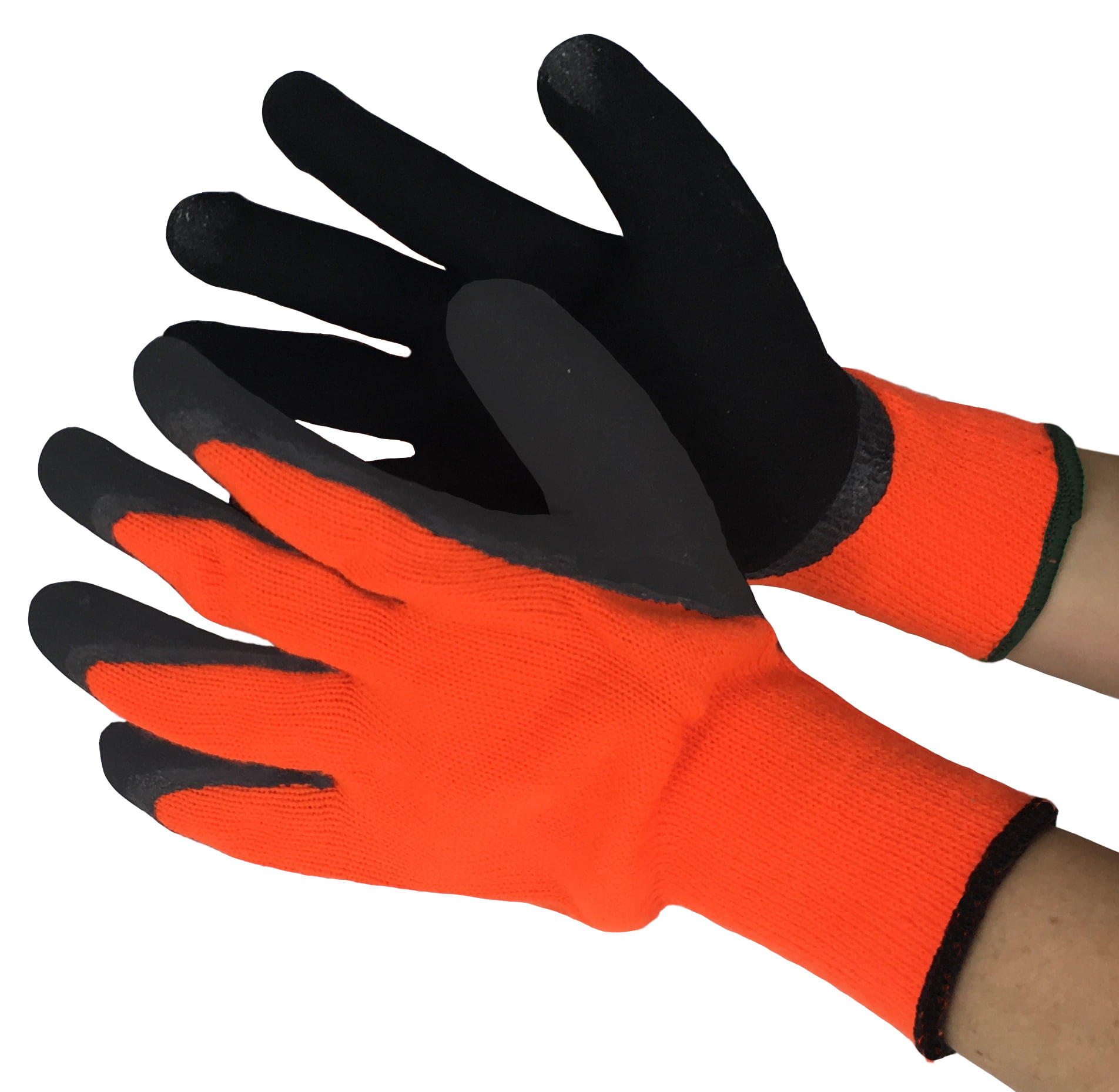 Details about   Safety Nitrile Polyester Gloves Palm Coated Rubber Protective Waterproof Gloves 