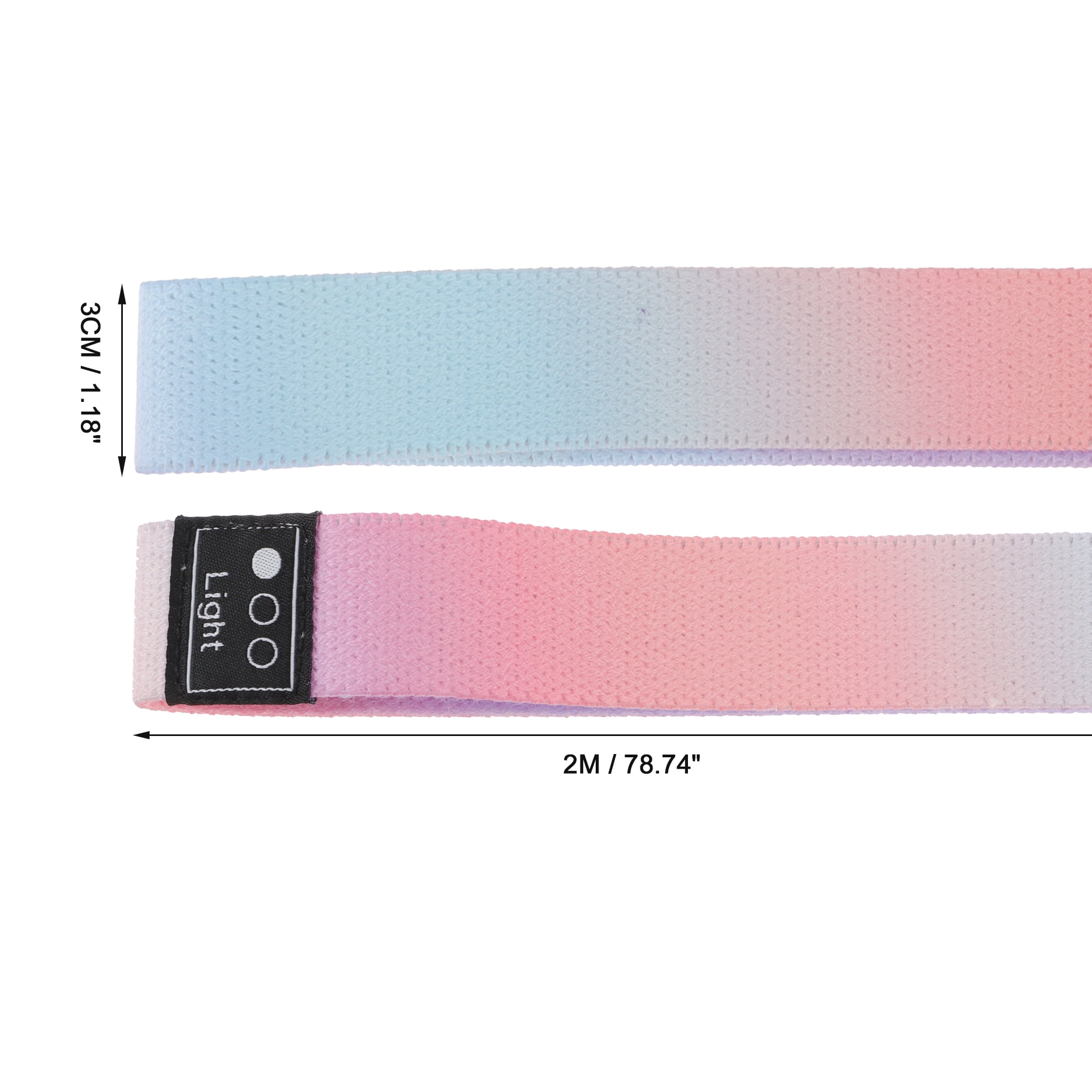 Unique Bargains 1pc Women Yoga Stretch Band 78.74 Length Gradient Pink