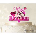 thumbnail image 1 of Personalized Mr & Mrs Wedding Cake Topper Personalized Mirror Cake Topper Color Option Available 5-7 Inches Wide, 1 of 1