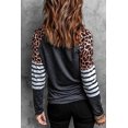 thumbnail image 1 of ABPHQTO Top de manga larga con diseño de conejito a rayas de leopardo negro para mujer, 1 of 5