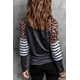 thumbnail image 1 of ABPHQTO Top de manga larga con diseño de conejito a rayas de leopardo negro para mujer, 1 of 5