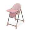 moobody Convertible High Chair on Wheels with Removable Tray, Height and Angle Adjustment for Baby And Toddler, Pink