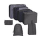 thumbnail image 1 of 7 piezas de organizadores de equipaje de viaje impermeables, bolsas organizadoras de equipaje ligeras negro, 1 of 8