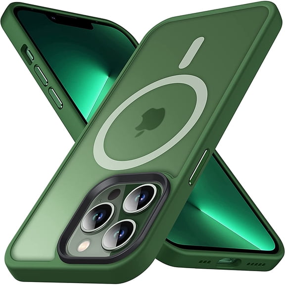 Designed for iPhone 13 Pro Case, [Support Magsafe] Soft Silicone Slim Anti-Scratch Case for iPhone 13 Pro 6.1 inch, Green