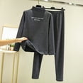 thumbnail image 2 of ibuvkizy Pajamas Set for Women Plus Size Women's Pajamas Sets,Women's Warm Underwear Women's Plush and Thickened Clothes Pants Underwear and Bottoming Set,Summer Loungewear Set,Womens Fashion Gifts, 2 of 5