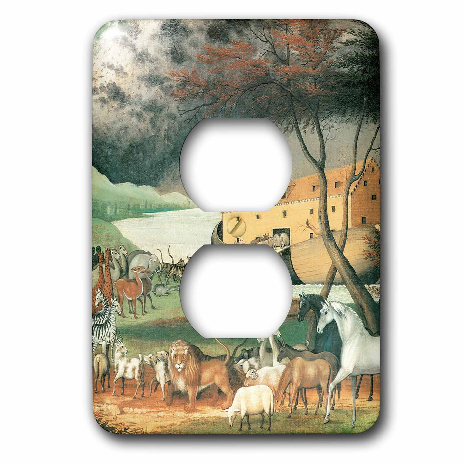 3dRose lsp_66351_6 Greyhounds At Sunrise Plug Outlet Cover