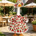 thumbnail image 5 of Porch Goose Outfits, Spring Apple Goose Dress Porch Goose Clothes Cute Lawn Porch Goose Clothing With Hat Fits 23" Cement Plastic Goose Statue for Outdoor Garden Yard Patio Art Decor, 5 of 6