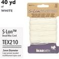 thumbnail image 4 of The Beadsmith S-Lon Bead Cord – .5 mm Twisted Nylon Cord for Stringing, TEX210, White Color Mix, 4 Colors, 10 Yards Each Color, 4 of 7