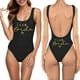 thumbnail image 1 of MKLEKYY Trajes De Baño Mujer Short Women Fashion Letter Print Piece Swimsuit Sexy Bikini Swimwear Bathing Sleeveless Backless Swimsuit 2110, 1 of 4