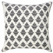 4 x 20 x 20 in. White Geometric Zippered 100 Percent Cotton Throw Pillow - Set of 2