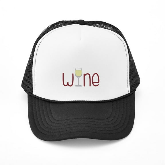 CafePress - Wine - Adjustable Unisex Printed Trucker Hat with Mesh Back