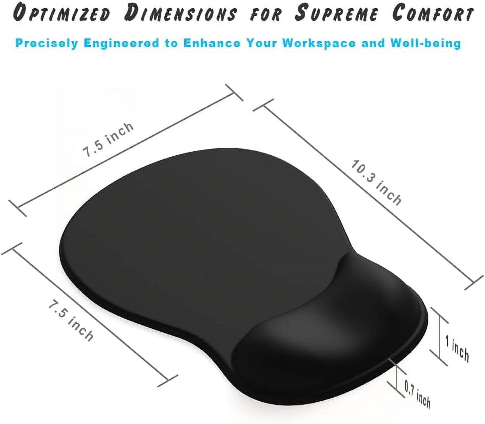 Gel Wrist Rest Mouse Pad-Ergonomic Office Mousepad with Wrist Support-Non-Slip, Design Desk Accessories Mat for Home&Game Decor (06Mocha Sand)