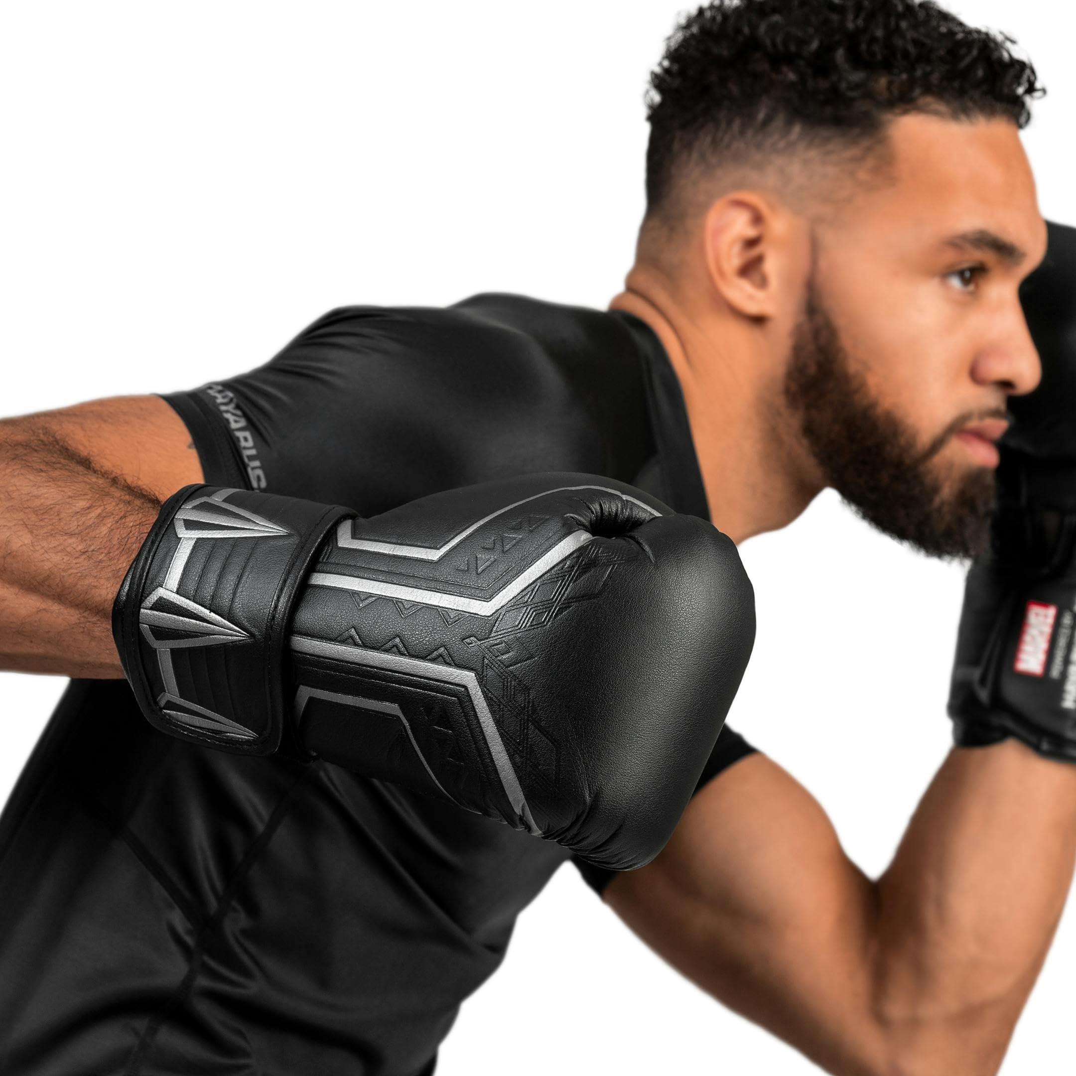 Hayabusa Marvel Hero Elite Boxing Gloves for Men and Women - Black Panther, 16 oz