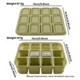 thumbnail image 3 of Bandeja de Hielo de Silicona de 12 Cubos con Tapa, Molde Flexible - Liberación Fácil de Hielo para Whiskey/Roostertail Transparente, Caldo y Preparación de Comidas, Apto para Lavavajillas/Horno y R..., 3 of 5