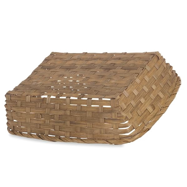 12 Pack Premium Handmade 12" x 9" Light Brown Bamboo Rectangular Storage Baskets – Rectangular Artisan Organizers for Kitchen Pantry, Snacks, Bathroom Vanity, Entryway & Gifts – Bulk Supply Set