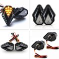 thumbnail image 3 of (Video Disponible) Accesorios Universales para Guardabarros Motocicleta Señales Esquina LED Con Modo Flujo Doble en Forma Diamante Un Par (azul), 3 of 9