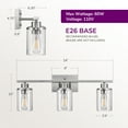 thumbnail image 6 of EDISHINE Vanity Light Wall Lights for Bathroom Mirror, 6 of 6