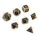 thumbnail image 3 of Juego de dados de aleación de Zinc portátil, brillante, poliédrico, de larga duración, para juego de mesa, dorado y negro, 7 Uds., 3 of 9