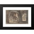 thumbnail image 2 of Domenico Fossati 24x17 Black Modern Framed Museum Art Print Titled - A Dungeon with High Vaults and a Staircase at Right. (1743-84), 2 of 5