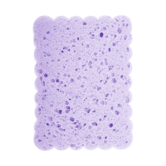 Unique Bargains 1 Pc Reusable Sponge Face Scrubber Thickening for Removing Makeup 4.33"x3.15" Purple