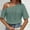 Green, variant on Womens Cold Shoulder Eyelets Tops 2025 Summer Dressy Chain Strap T-Shirts Short Sleeve Ladies Going Out Blouses