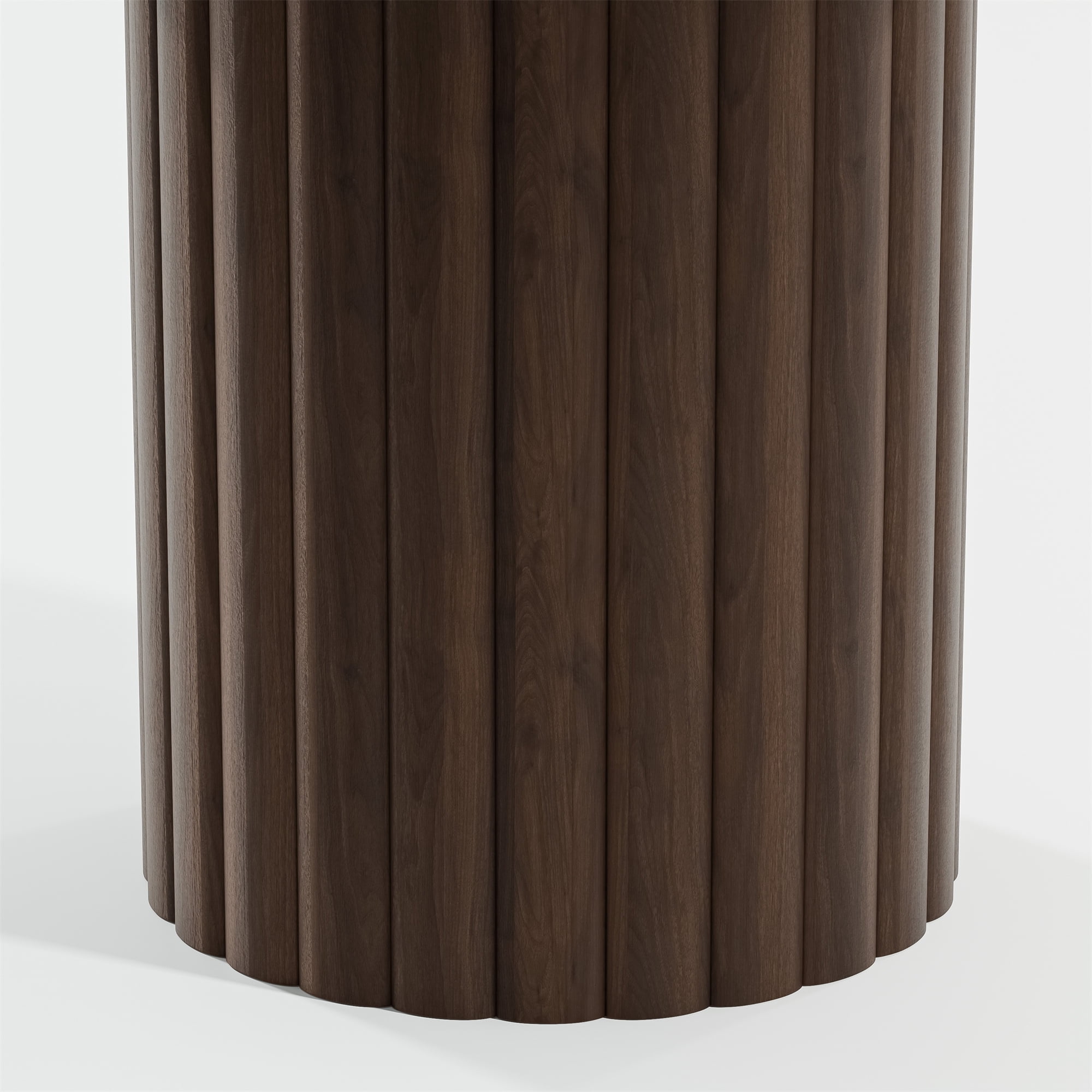 46 in. Soild Wood Walnut Dining Table Round Kitchen Table