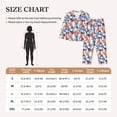 thumbnail image 3 of KLL Red Lobster Print Women's Long Sleeve Pajamas with Pants Sleepwear Loungewear 2 Set-Large, 3 of 7