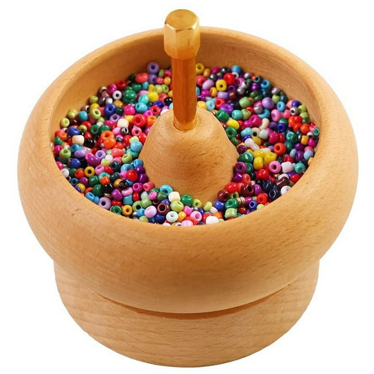 Gem Workshop Wooden Bead Spinner With Needle, Wooden Beads Spinner, Beads  Spinner, Easy to Make Home Jewelry, 