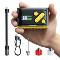 AUXITO Bike Air Pump with 120 PSI Gauge, Mini Electric Bicycle Pump with 30s Fast Inflate, Schrader Valve Adaptor, Bike Accessories for Road Mountain Bike, E-Bike, Motorcycle
