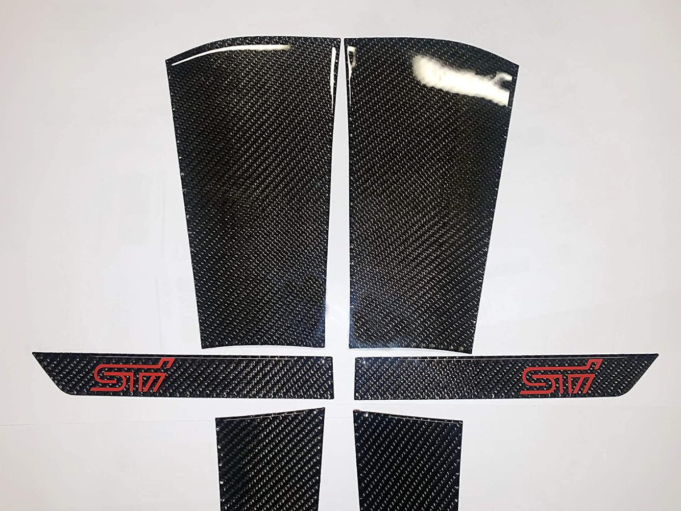 Cyclemods Real Twill Carbon Fiber Full Fender Inserts Vent Overlay Trim Cover Fit Subaru WRX STI OE Style 2015 2016 2017 2018 2019 