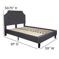 thumbnail image 2 of Brighton Full Size Tufted Upholstered Platform Bed in Dark Gray Fabric, 2 of 9
