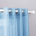 thumbnail image 2 of Decotex 2 Piece Sheer Voile Grommet Top Window Curtain Panel Drapes (54" X 120", Light Blue), 2 of 2
