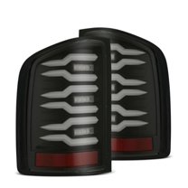 AlphaRex 07-14 Chevrolet Silverado 1500/2500HD/3500HD Luxx-Series LED Tail Lights Blk w/Smoked Lens