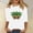 White, variant on mihongmao Women's Mardi Gras T-Shirt Ladies' Carnival Printed Casual Round Neck Three Quarter Sleeve 3/4 Sleeve Loose T-shirt Top Green M