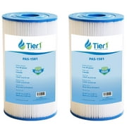 Tier1 Pool & Spa Filter Cartridge 2-pk | Replacement for Watkins 31489, Filbur FC-3915, Unicel C-6330, C-6430, Pleatco PWK30, SD-00328 and More | 30 sq ft Pleated Fabric Filter Media