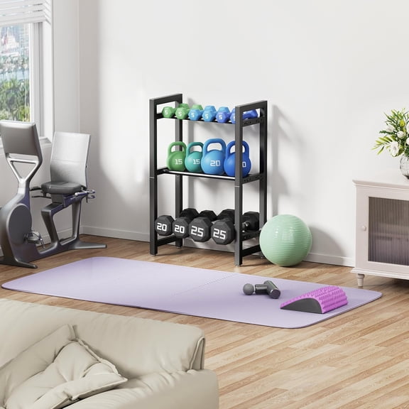 Dumbbell Rack Adjustable Weight Rack For Home Gym Dumbbells Kettlebell (Rack Only)