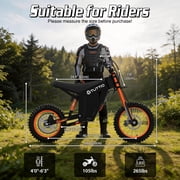 TUTTIO Soleil 01 Electric Dirt Bike,3000W 200N·m High Torque, 21AH Battery, 14/12 Full Suspension Off-Road Motocross