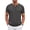 DarkGrey, variant on GENTS BLISS Short Sleeve Henley Men Shirts Crew Neck T shirts for Men Casual Printed Face Shirts for Men