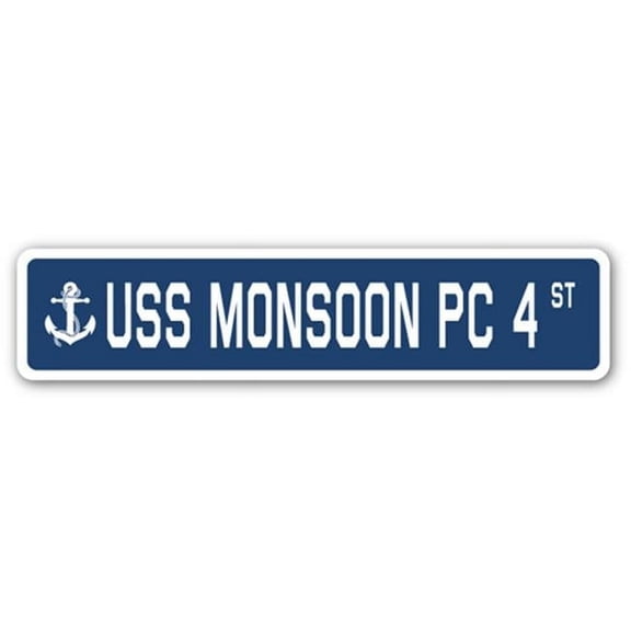 USS MONSOON PC 4 Street Sign us navy ship veteran sailor gift