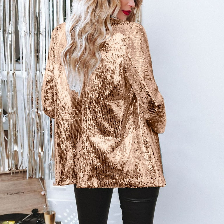 Rose gold store sequin blazer