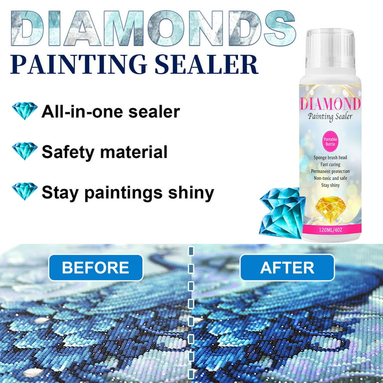 1pc 120ml Diamond-Painting Sealer Diamond-Painting Art Glue Permanent Hold  Shine Effect Sealer Diamond-Painting
