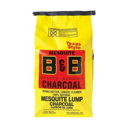 B&B Charcoal Mesquite Lump Charcoal, 8 Pounds