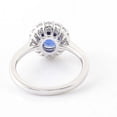 thumbnail image 6 of Bow Jewel 1.97 Ct Oval Cut Diamond Engagement Ring - Crafted in 14K White Gold Plated - Stunning Halo Prong Set Design for Women - Perfect Wedding Ring - Celebrate Your Love with Timeless Elegance, 6 of 9