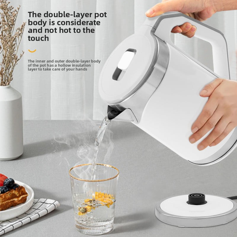 110v electric kettle, 304 stainless steel, 2.0L large capacity, fast heating, double-layer anti-scalding, automatic power-off