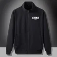 thumbnail image 4 of Sudadera con capucha para hombre, ropa masculina, sudadera con cremallera completa, jersey negro, talla grande, estética, invierno, años 90, algodón, nueva, Y2k, holgada, sin capucha, 4 of 5