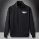 thumbnail image 4 of Sudadera con capucha para hombre, ropa masculina, sudadera con cremallera completa, jersey negro, talla grande, estética, invierno, años 90, algodón, nueva, Y2k, holgada, sin capucha, 4 of 5